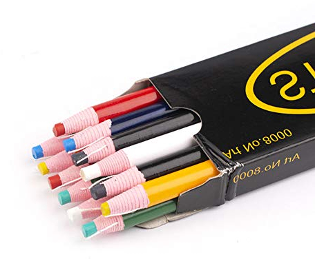 12 Stück Nähkreide, Kreide, Bleistift, Schneidermarkierungs- und Nachzeichnungswerkzeuge, freies Schneiden, Kreide, Nähen, Stoffstifte, 6 Farben