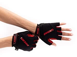 Ducati, Guanti Monopattini Elettrici, In Gel, Mezze Dita, Taglia Unica, Neri, Accessori Per Bicicletta Unisex Adulto, Nero, L