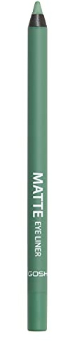GOSH Matte Eyeliner in frischem Grün I cremig weiche Textur für einfaches Auftragen I hohe Deckkraft, ideal für Smokey Eyes I perfekt zu Maskara I vegan & parfümfrei I 011 Alligator