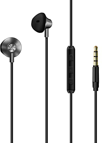 Energizer - Ecouteurs Filaires Type Bud - Prise Jack 3,5 mm - avec Micro Intégré et Télécommande 1 Bouton - Noir