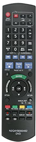N2QAYB000462 Replacement Remote Control work with Panasonic DVD Recorder | DMR-EX86EBK DMR-EX89 DMR-EX72S DMR-EX769EB DMR-EX773 DMR-EX773EB-K DMR-EX83 DMR-EX83EBK Disc Player