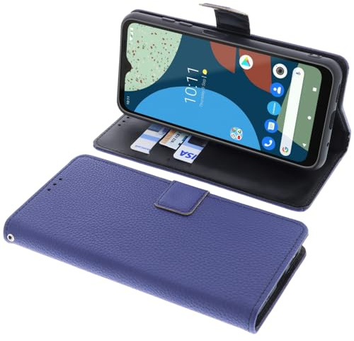 foto-kontor Tasche kompatibel mit Fairphone 4 Schutzhülle Book Style blau Schutz Hülle Buch