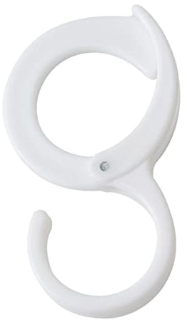 Qmisify Crochets en S avec boucle, crochet en S de sécurité, crochets à outils en PP multi-usages, crochets en forme de S avec boucle, crochets anti-chute en S pour accrocher Pla