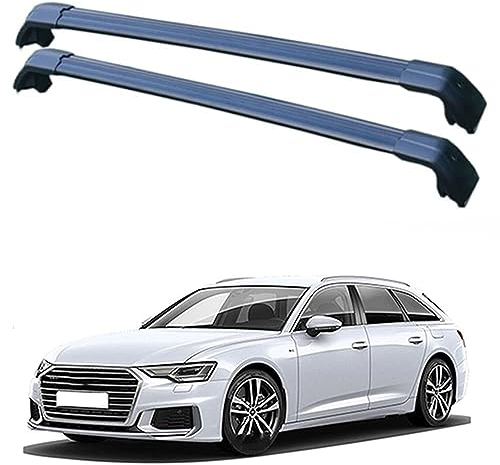 Auto Dachträger Dachreling für Audi - A6 Avant (C8, 4A5) [2018-2023], Dach Gepäckträger aus Aluminium,Black