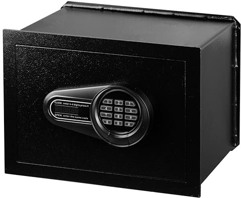 Genie Hand | Motorisierter Wandtresor Kleiner Safe mit Zahlenkombinationscode und B-Schloss Geldtresore