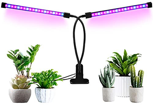 Luces de cultivo LED para plantas de interior, lámparas de cultivo con bombilla de 40 LED de espectro completo, propagador de accesorios de iluminación de crecimiento para plántulas, invernadero hidr