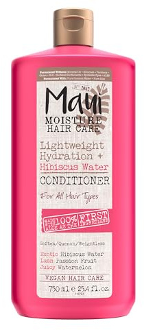 Maui Moisture Lightweight Hydration + Hibiscus Water Conditioner, Nourishing Conditioner Softens & Quenches Wavy & Curly Hair with Aloe Vera, Vegan & Silicone-Free, 25.4 fl. oz
