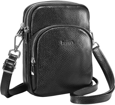 befen Genuine Leather Crossbody Phone Bag for Women Small Shoulder Bag for Ladies RFID Blocking Cross Body Bag for Women with Card Slots
