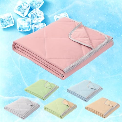 Nexoria Kühldecke, Schlafhimmel Cooling Sleep KüHldecke Cooling Sleep Decke Sommerdecke Doppelseitig Kühlende Bettdecke Sommer Cooling Blanket Kühlende Decke für Bett Sofa (Rosa, 150 * 200cm)