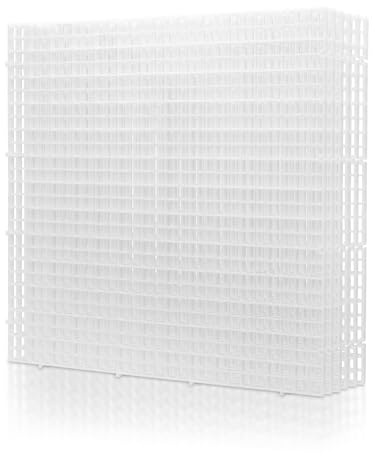 LINLAN 6 Stück 30x30cm Kunststoffgitter-Aquarium, Aquarium-Trennwand, Aquariumteiler für Bodenschutz und Aquascaping-Unterstützung (Weiß-ohne Zubehör)