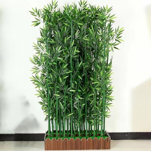Árbol de bambú artificial para exteriores, planta de bambú falsa de 40 pulgadas para dormitorio de hotel, bambú verde, divisor de interior, decoración de paisajismo