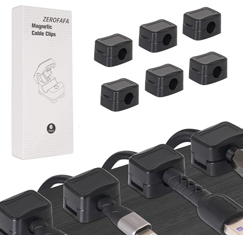 kabelhalter Selbstklebend,[6 Stück] kabel Organizer-[Kleiner & Ordnung] Kabelmanagement Schreibtisch für Kabelklemmen,Kabelhalter Magnetisch Für Büro,Zuhause,Schreibtisch,Schlafzimmer,USB