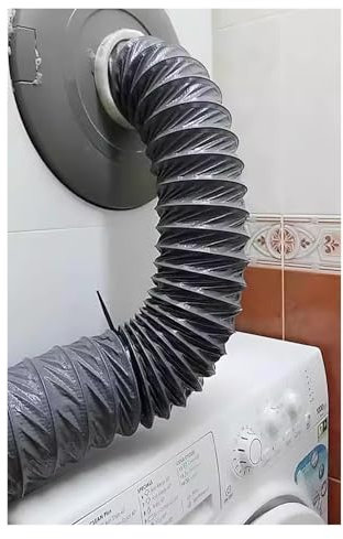 Flexible Nylon Fabric Range Hood Air Duct Exhaust Pipe with Clamps 10m Long Dia 200mm HVAC Duct Hose for Dryer Thickened and Telescoping