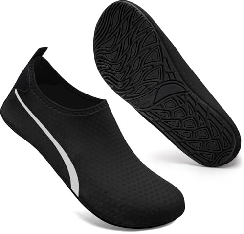 Mabove Chaussures de bain, chaussures aquatiques, chaussures de natation, chaussures de plage, chaussures aquatiques, chaussures pieds nus, chaussures de bain, chaussures de surf, Lz Noir, 50/51 EU