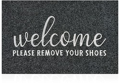 AAZZKANG Large Welcome Mats for Front Door Outdoor Non Slip Shoes Doormat Large 90x60cm Quickly Trap Dirt Easy to Clean Door Mat Indoor Entry Mat