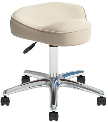 Ergonomischer Sattelhocker mit Rollen, verstellbarer hydraulischer Drehstuhl für Büro, Make-up-Studio, Innen- und Außenbereich