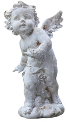 JISADER Statue d'ange pour La Décoration Extérieure du Jardin et L'ornement de Pelouse, Style A