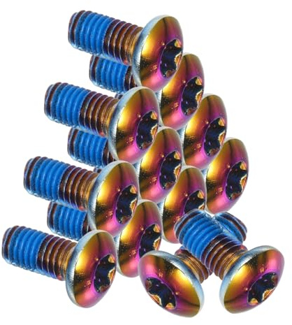 BESPORTBLE Titanium Steel Bike Screw Brake Pad Screw M5*10mm Drive Sturdy Corrosion-resistant Fastening Bolt for Mountain Road Bicycle Disc Brake Repair and Maintenance