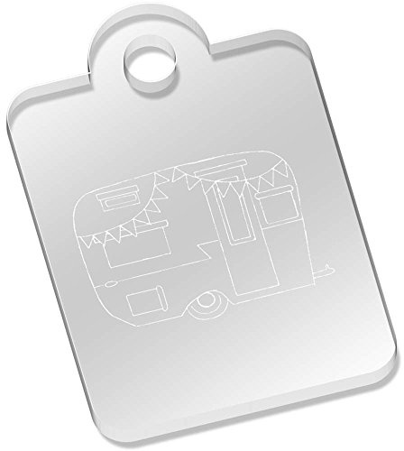 Azeeda 'Bunting Caravan' Laser-Engraved Clear Acrylic Keyring/Keychain/Key Fob/Bag Tag (AK00047026)