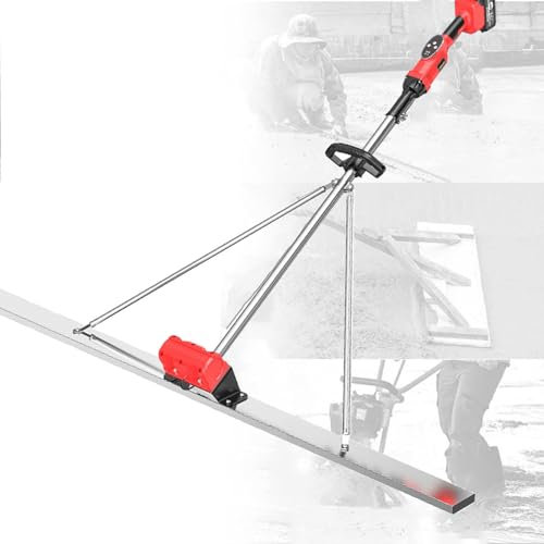 Kit Vibrante per massetto in calcestruzzo Kit vibrante per utensile di finitura del calcestruzzo, kit di livellamento vibrante per cemento a batteria da 6000 giri/min, kit di lame per righel