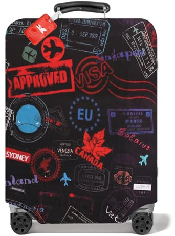 Godneei Personalisierte bedruckte Koffer Schutzhülle, Kofferhülle Kofferschutzhülle, langlebiges Reisezubehör, praktisches und schützendes Luggage Cover für Reisen (XL)