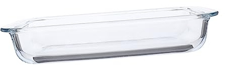 UKCOCO Piastra Grill per Forno da Cucina in Vetro Temperato 1l Trasparente Resistente al Calore Adatta Microonde e Forno Tradizionale Teglia da Cucina Liscia Sicura Facile da Pulire
