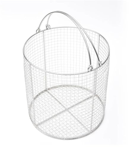 Rund steriliseringskorg i 304 rostfritt stål, kirurgisk bricka 12 mm nätkorg, lämplig för sjukhus, tandläkare, laboratorieinstrument (diameter: 30 cm höjd: 20 cm)
