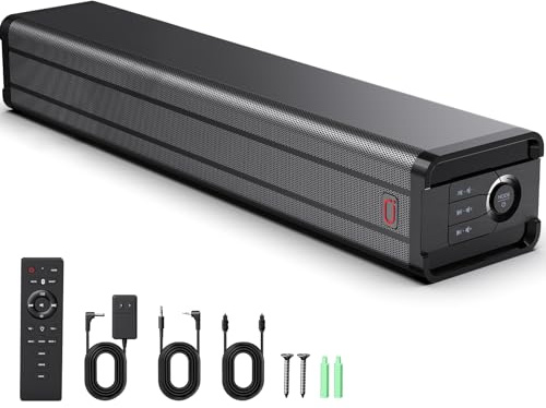 JYX Barre de Son TV 100W, Barre de Son PC avec Tweeter + Woofer 4 Pouces, Enceinte Bluetooth pour Films, Séries, Home Cinéma et Vidéoprojecteur, Bluetooth 5.4/HDMI Arc/Optique/AUX/USB