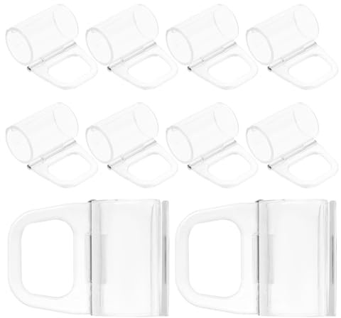 OSOLADY Tiradores para Persianas Enrollables Clips para Barra de Cortina de 20 Mm 10 Piezas Transparentes Abs Accesorios para Cortinas Enrollables de Ventana, Uso en Hogar y Cocina