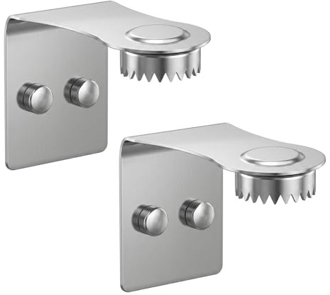 2 soportes para jabón magnéticos de acero inoxidable plateado, sin taladrar, para ducha, bañera y lavabo, montaje en pared