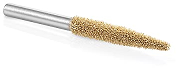 Kutzall Original Taper Rotary Burr, 1⁄8 Shaft, Fine -Woodworking Attachment for Dremel, Foredom, DeWalt, Milwaukee. Abrasive Tungsten Carbide, 1⁄8 (3.1mm) Head Dia. X 7⁄8 (22.2mm) Length, T-18-EG