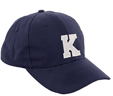 morefaz hatt baseballkeps unisex för pojkar och flickor, marinblå hatt, barnkeps alfabet A-Z TM, K, S