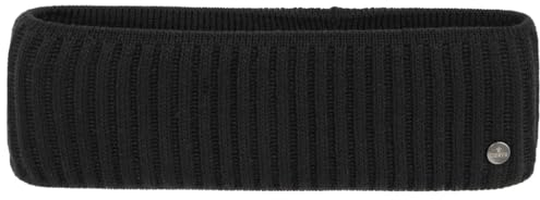 Lierys Bandeau Ferri Femme/Homme/Enfant - Made in Germany réchauffe-oreilles avec doublure Hiver automne-hiver - taille unique noir