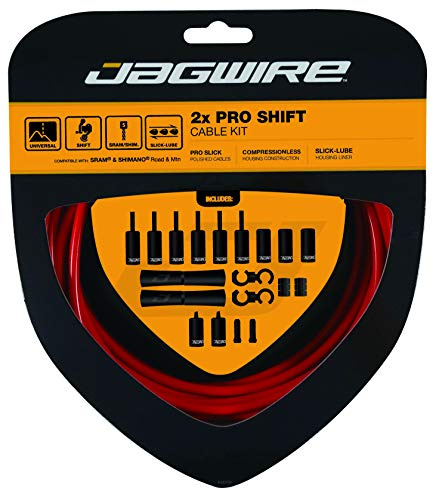 Jagwire PCK504 Kabel- und Hüllen-Set, Unisex, Erwachsene, Rot | Jagwire Pro Shift Kit für Fahrräder rot reibungsreduzierendes Hochleistungs-Kabelsystem