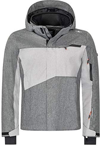 CMP Herren Jacke Wattierte PFC Free 15000 Skijacke, Nero Mel., 54, 38W0647