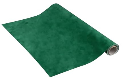 Klebefolie Velvet Samtoptik Grün, Veloursfolie, Samtfolie, Dekofolie, Möbelfolie, Tapeten, selbstklebende Folie, PVC, grün, 140µm (Stärke: 0,14 mm), Venilia 54890