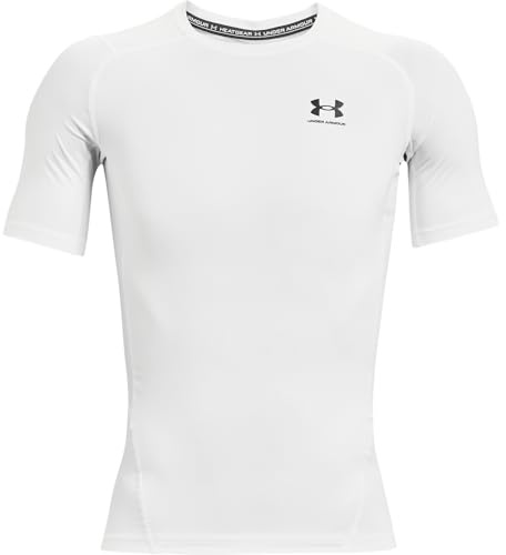Under Armour Herr T-Shirt Couche De Base Heatgear, White, L