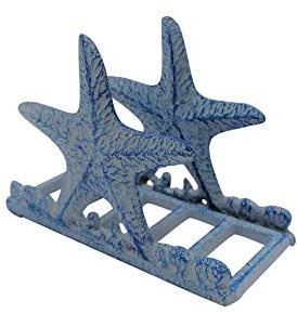 Comfy Hour Serviettenhalter Seestern aus Gusseisen, Blau