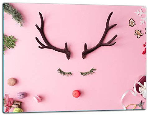 TMK ArtDeko – Schneidebrett Glas – Glasschneidebrett für die Küche 52x40 cm – Robust, Hygienisch & Rutschfest – Glas Schneidebrett – Zusätzliche Arbeitsfläche – Vielseitige Nutzung