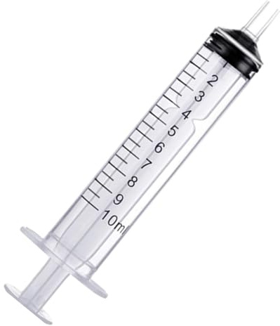 20 Pack 10ml Plastic Sterile Syringes for Science Labs, Liquids Measuring, Dispensing or Little Animals Feeding