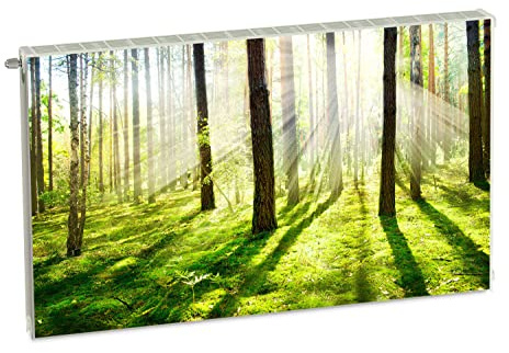 Magnet Heizkörperverkleidung Heizkörperabdeckung Grün Natur 100x60 cm Heizung Abdeckung Verkleidung Magnetische Abdeckmatte Kühlschrank aus Einem Flexiblen Magneten Digitaler Aufdruck