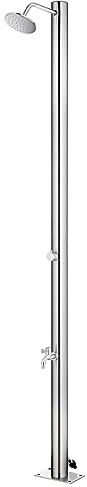 vidaXL Gartendusche 215 cm Edelstahl