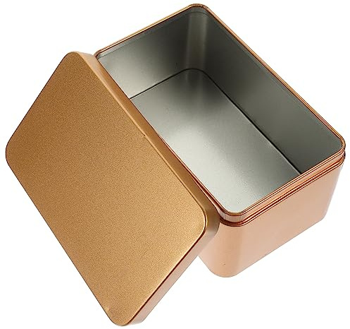 Cabilock Boîte Métallique Rectangulaire En Fer-Blanc 13X8X6Cm Avec Couvercle Étanche Pour Rangement De Thé Bonbons Et Petits Objets Organisateur Portable Pour Maison