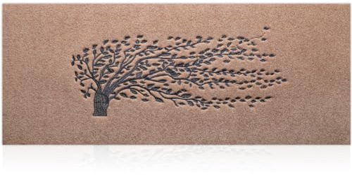 AOAOPQ Welcome Door Mats for Home Entrance Tree of Life Funny Door Mat Large Non Slip Rubber Backing Entryway Rug Exterior Mats for Outside Patio Porch Farmhouse 120 x 45 cm Brown