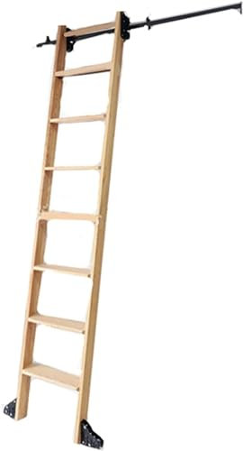 CATANK Schiebetür-Hardware-Kit | Schiebeleiter-Schienen-Set, Schrank-Set | Bibliotheks-Rollleiterschienen-Hardware | Rundrohr-Kohlenstoffstahlrutsche, 1 m, 2 m, 3 m, 4 m, 5 m, 6 m (Größe:
