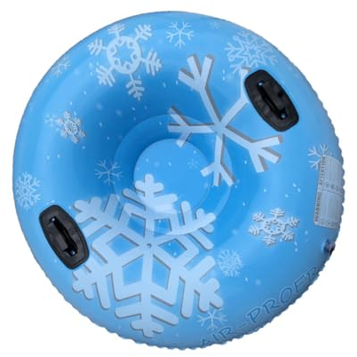 OHPHCALL Verdickter PVC Schwerlast Aufblasbarer Schneeschlauch Mit Zwei Griffen Robuster Rundschlitten Für Erwachsene Und Outdoor Wintersport
