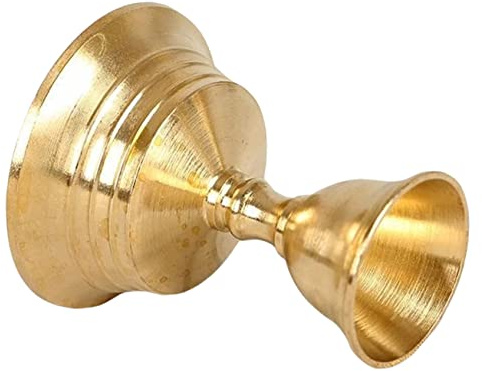 ORFOFE Bougeoir Bouddhiste en Cuivre 6 Cm, Support pour Bougie Chauffe-Plat Réutilisable, Base Décorative Solide, pour Ambiance Chaleureuse Et Cérémonie Religieuse