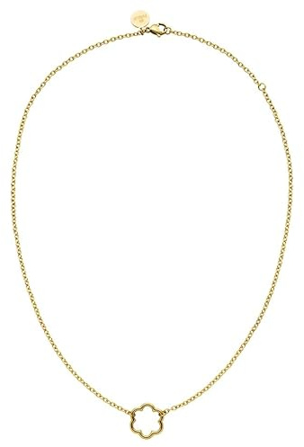 Purelei Bloom Halskette, Ovalankerkette mit Anhänger in Blütenform, Wasserfeste Kette für Damen aus Edelstahl, Lange verstellbar 40-45 cm