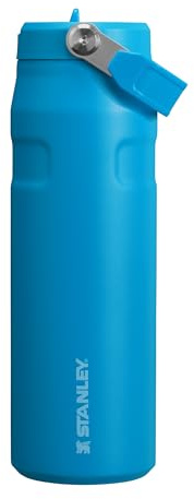 Stanley 1913 Flip Straw 2.0 Borraccia Con Cannuccia 0.7L - 10 Ore Di Freddo - 2 Giorni Di Freddo - Acciaio Inossidabile - Senza BPA - A Prova di Perdite - Lavabile In Lavastoviglie - Azure