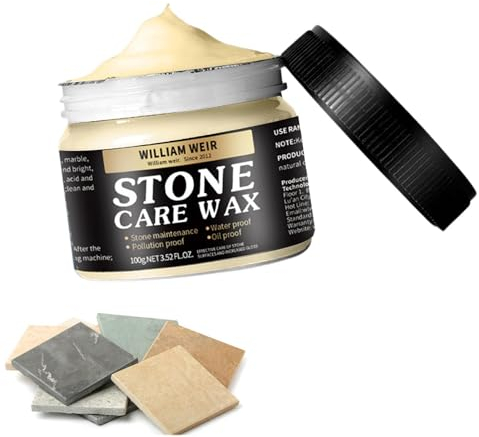 Stone Care Wax 100g | Polierwachs Granit | Steinpolitur Naturstein |Steinpolitur Wachs | Steinpolitur Glanz Polierwachs Stein Für Marmormöbel Keramikfliesen, Steinböden, Steinwände
